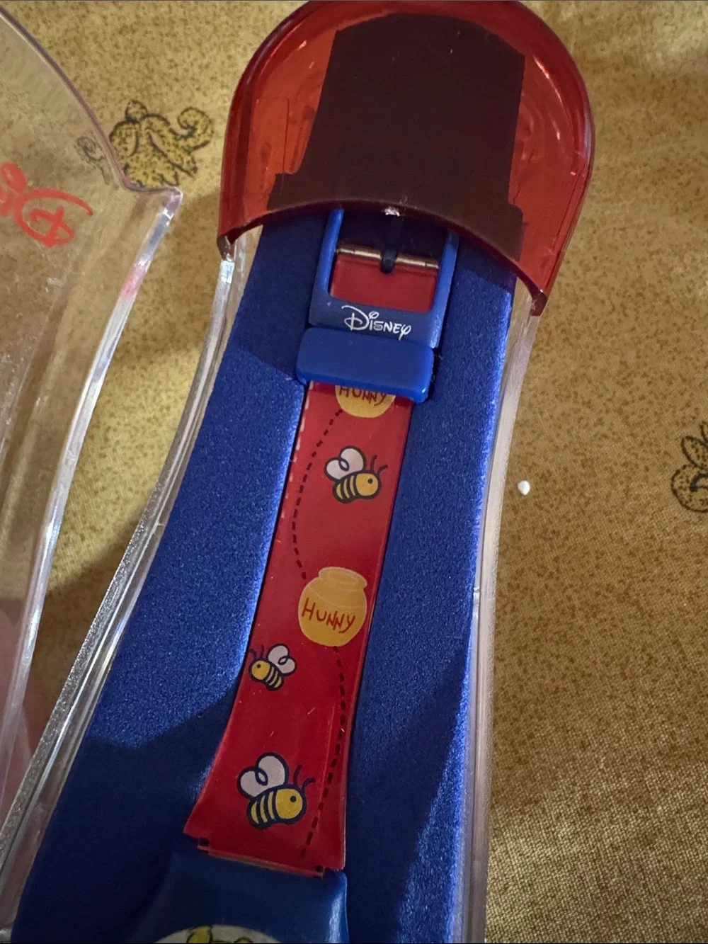 Needs batteries: Disney Red and Blue Winnie the Pooh Kids Digital Watch